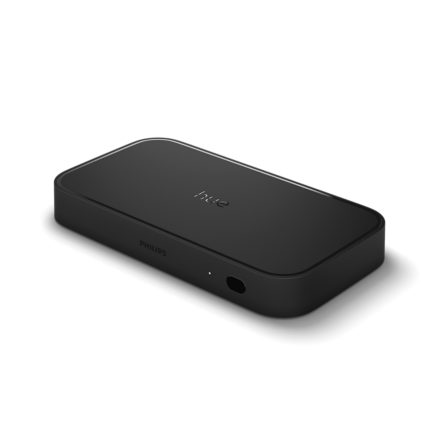 Närbild på framsidan av Play HDMI sync box 8K