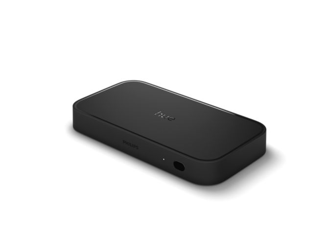 Nahaufnahme der Vorderseite von Philips Hue Play HDMI Hue Sync Box 8K