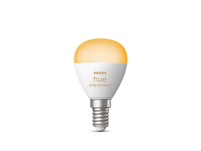 Close up of front of Lustre – E14 smart bulb