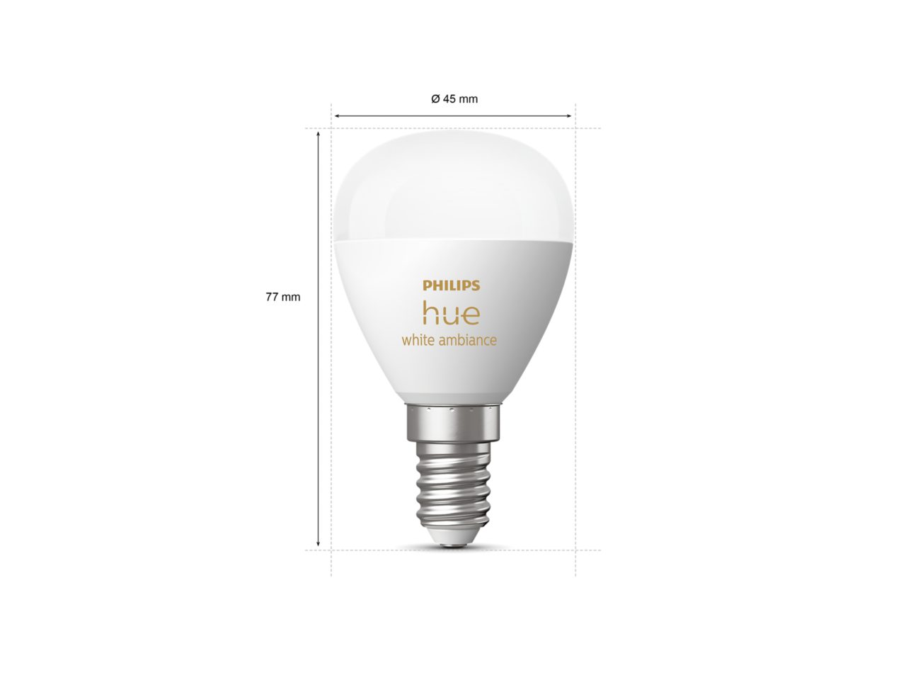 Zestaw 2 żarówek LED Hue E14 w kształcie kulki - białe światło
