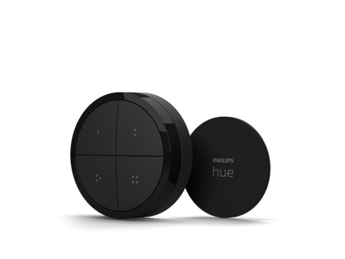 Gros plan de l'avant de Hue tap dial switch mini noir