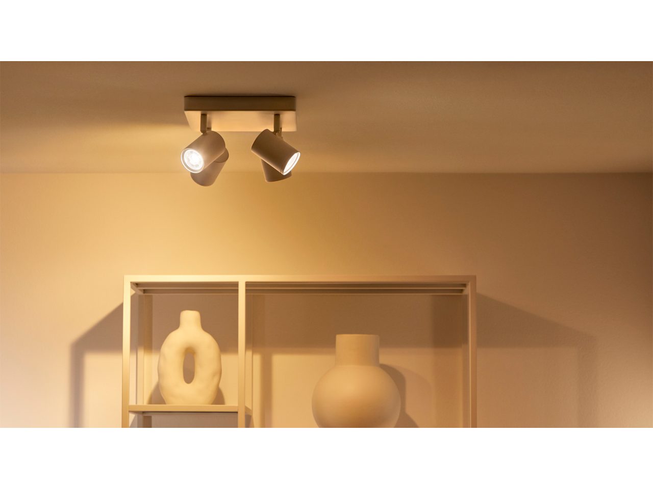 WiZ Imageo Opbouwspot - 2 Spotjes - Gekleurd en Wit Licht - Slimme Plafondspots - GU10 fitting - 2x 5W - Wit - Wi-Fi