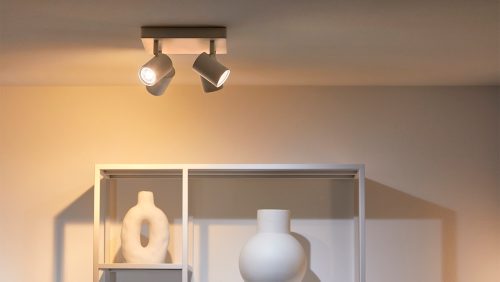 Spotlamper IMAGEO 4 x justerbare spots, firkantet plade