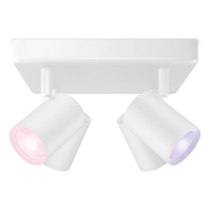 Närbild på framsidan av IMAGEO 4x justerbar spotlight fyrkantig platta