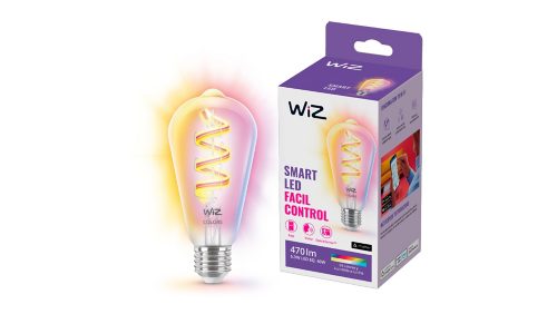 LÁMPARA DE FILAMENTO Ampolleta de filamento transparente de 40 W ST64 E27