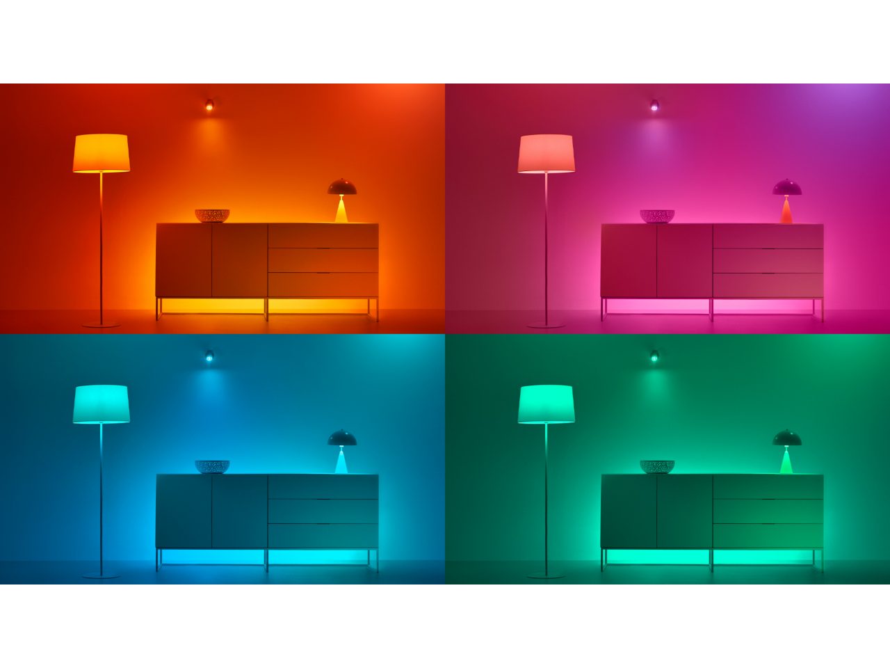 LEDLUX SH02752 Lot De 2 Ampoules LED Intelligentes E27, A60, 11 W, 1055 Lm, Wi-Fi, RGB, CCT, Intensité Variable, APP Compatible Avec Alexa Et Google Home