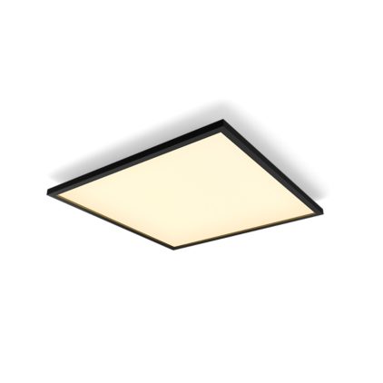 Nahaufnahme der Vorderseite von Aurelle quadratisches Panel 60x60 schwarz + Dimmschalter