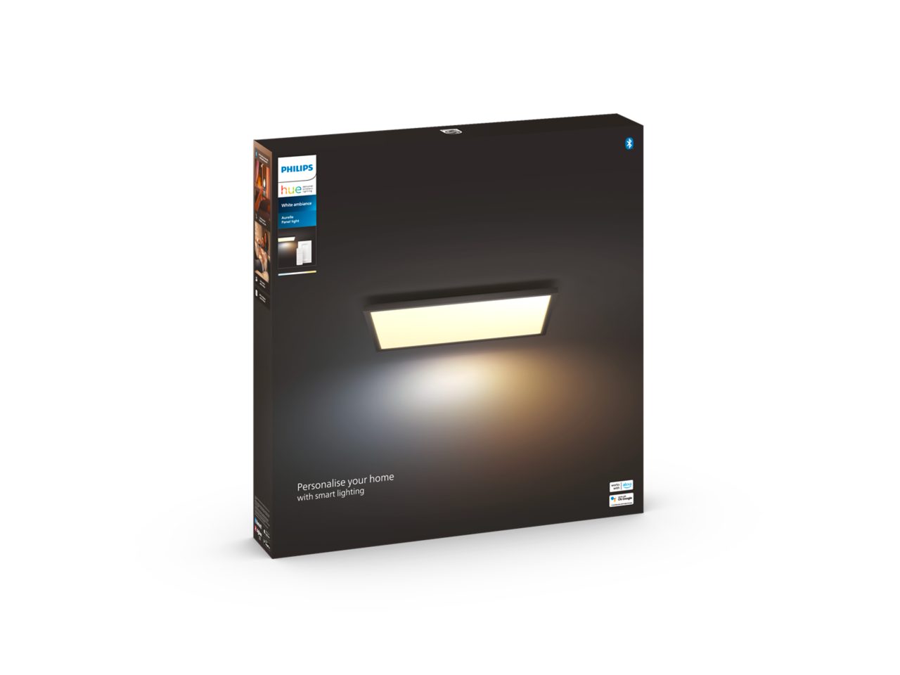 【HUE】AURALEE Kwadratowy panel sufitowy LED Hue Aurelle 39 W z regulatorem