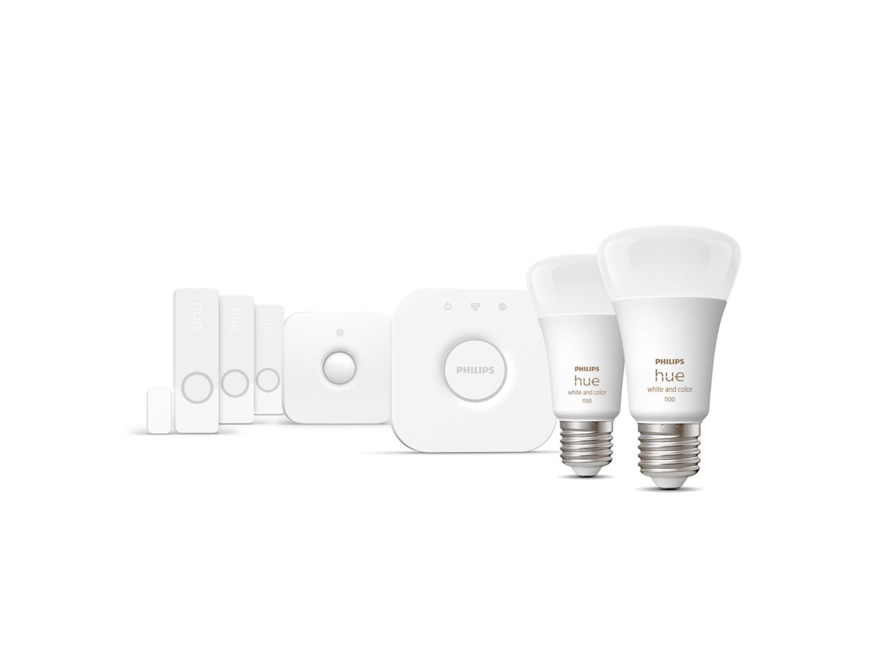 ☆Philips Hue スターターキット A60 + 他セット☆ Zestaw startowy Hue: 3 czujniki kontaktowe, 1 czujnik ruchu, 2