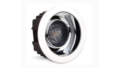 LED Luminaire 7W Low Glare IP44 Chrome LED COB (WW)