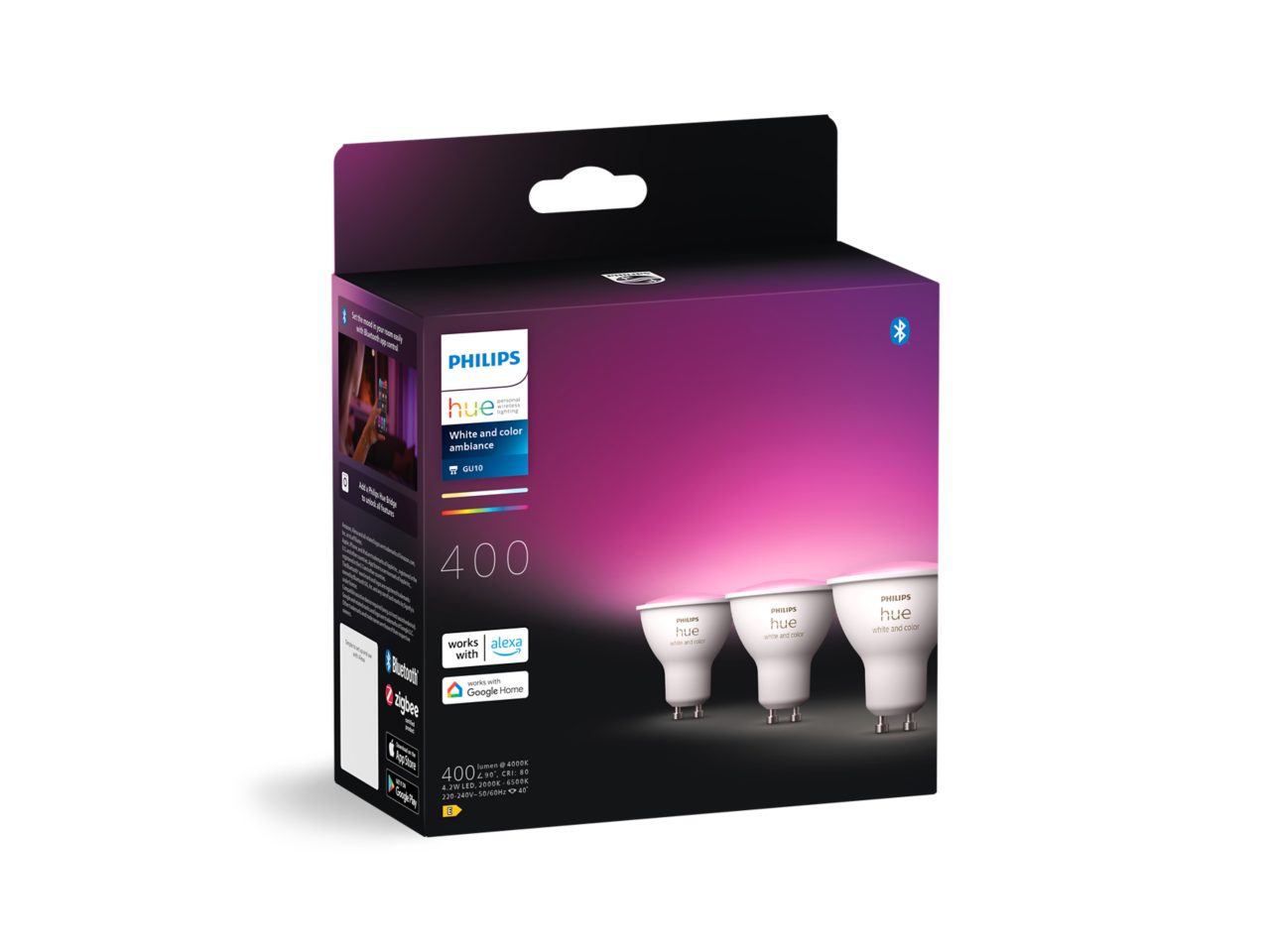 PHILIPS Hue White and Color Ambiance 3個 PHILIPS HUE White and color ambiance 3 szt. 5,7W Centura