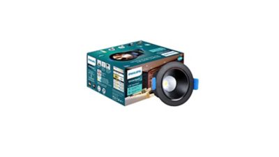 LED Luminaire 12W GlideSpot Black LED COB (WW)