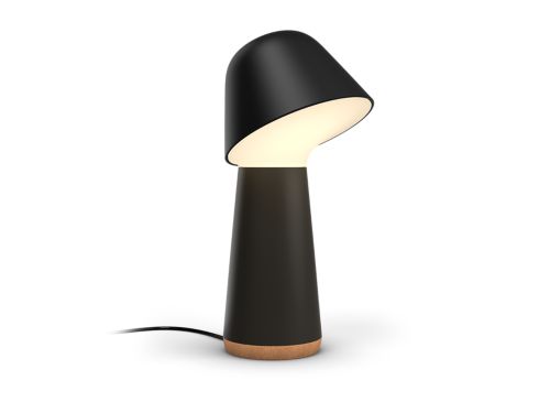 Lys til soving og vekking Twilight nattbordslampe , svart