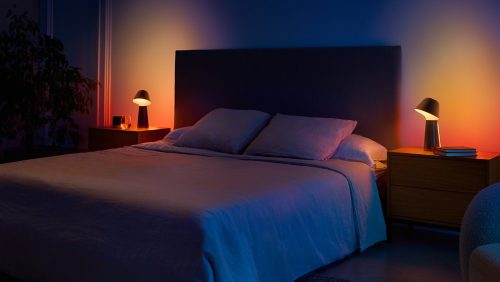 Einschlaf- und Aufwachlicht Twilight-Lampe zum Schlafengehen und Aufwachen, schwarz