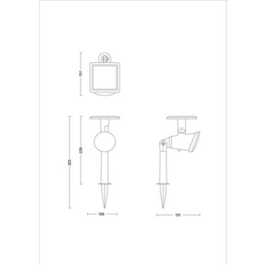 Armaturen voor buitenverlichting Jivix grondspots/Pen 1,4W