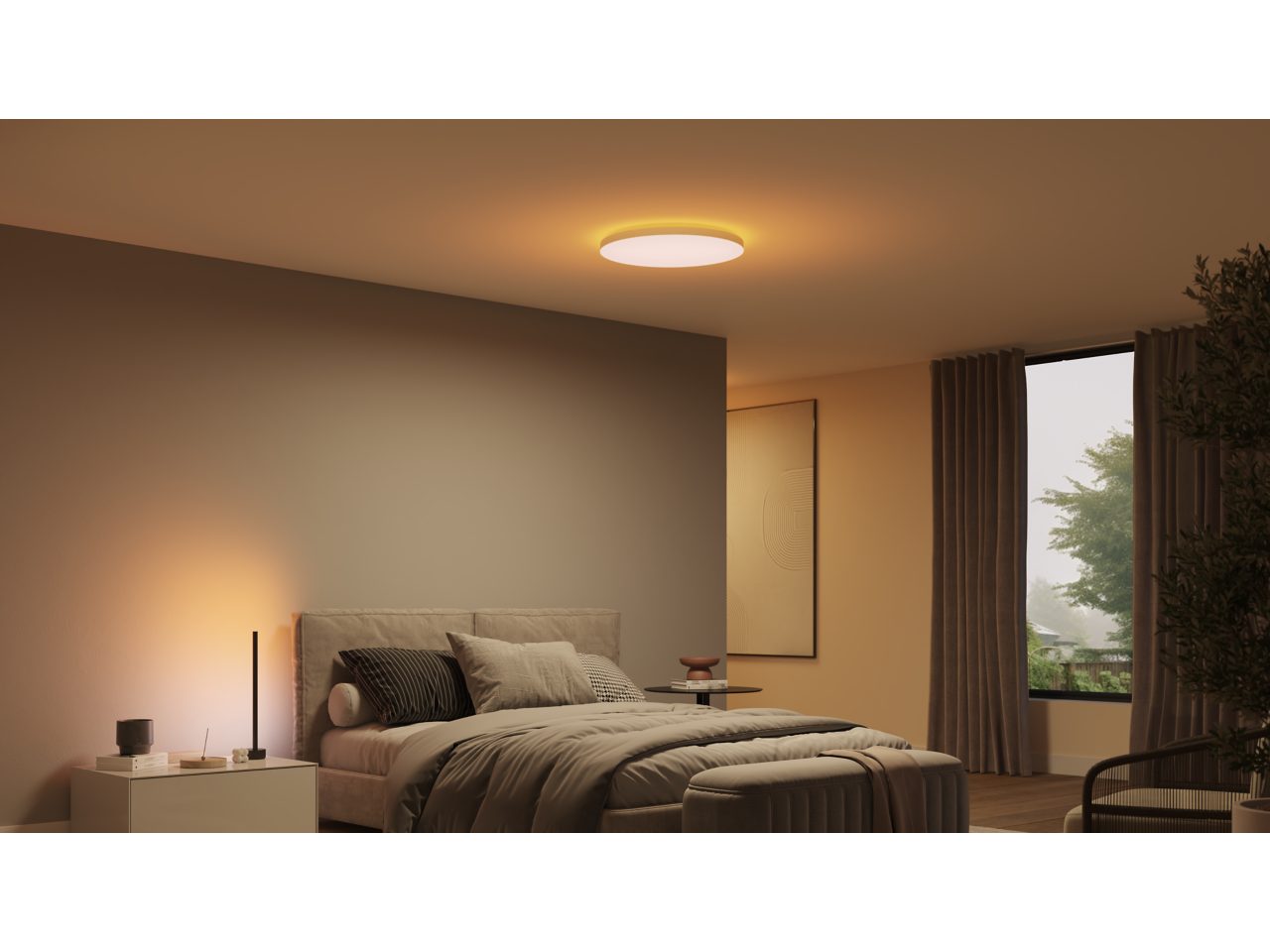 Datura LED ceiling panel - large round | Philips Hue, image size:1280x960