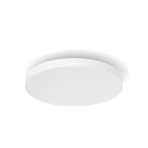 Datura round small ceiling light, circular shape, white color, smooth matte finish, compact design with no visible switches or ports.