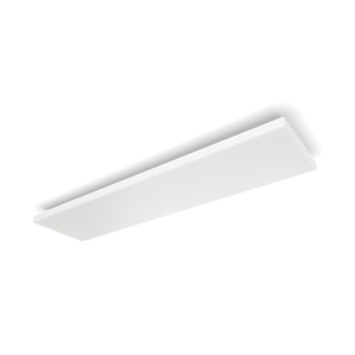 Rectangular ceiling light panel with a white matte finish, featuring a slim and compact design without visible switches or ports.