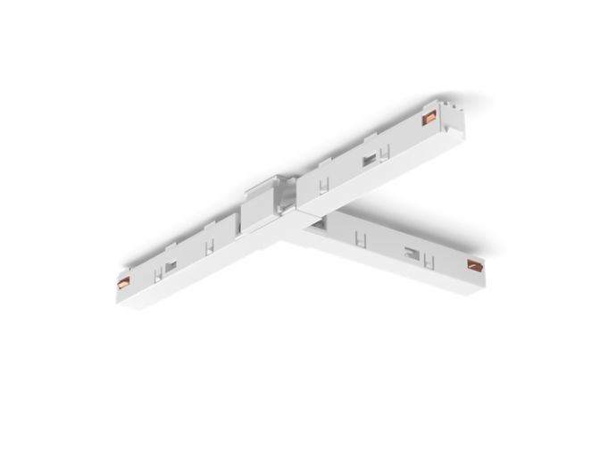 Gros plan de l'avant de Connecteur T Perifo blanc