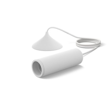 Närbild på framsidan av Pendelkabel för filamentljuskällor, mellanstorlek, vit