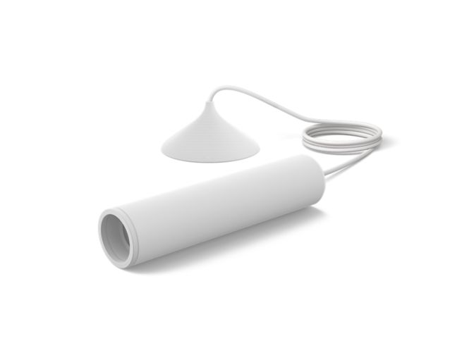 Gros plan de l'avant de Cordon de suspension pour ampoules à filament grand blanc