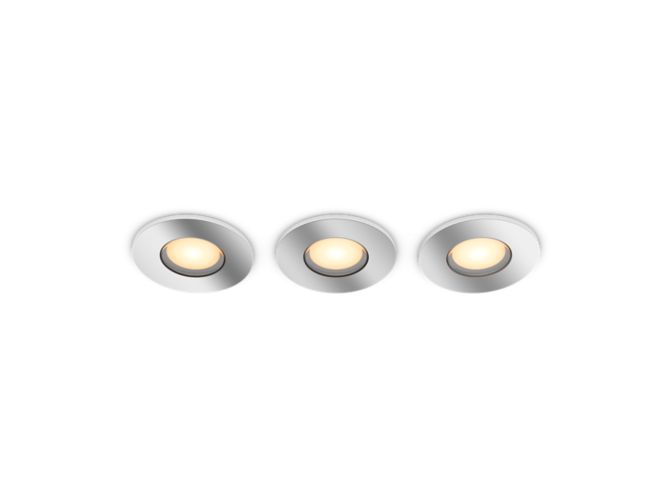 Gros plan de l'avant de Downlight encastrable Adore Bathroom (lot de 3)