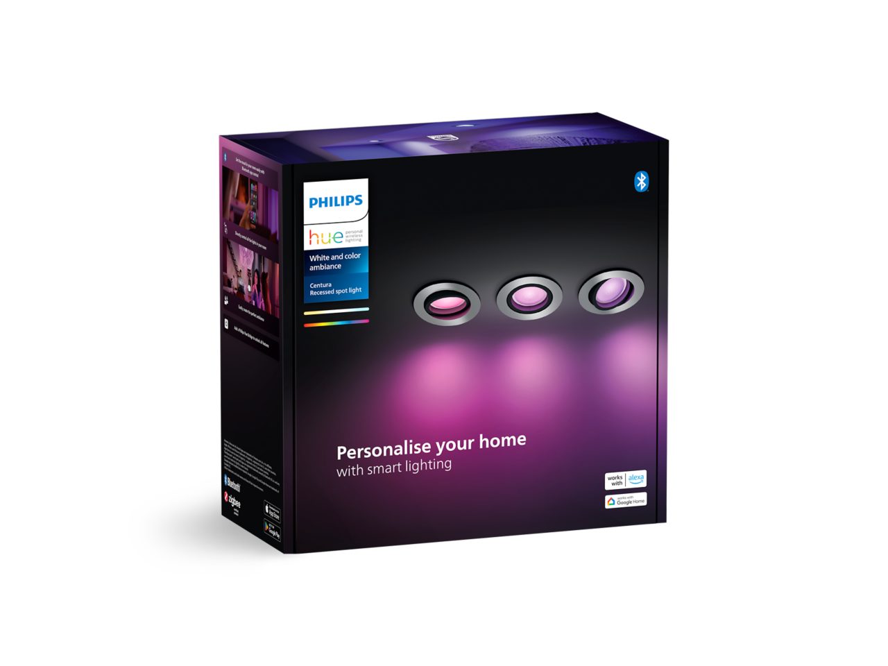 Wbudowany reflektor punktowy Centura, 3 szt. | Philips Hue PL
