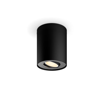 Närbild på framsidan av Pillar spotlight med switch