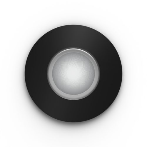 Xamento recessed round smart light, black finish, circular shape, frosted lens, compact design, no visible switches or ports.