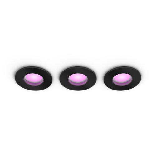 Hue Xamento bathroom 3 spot lights Black Philips Hue UK