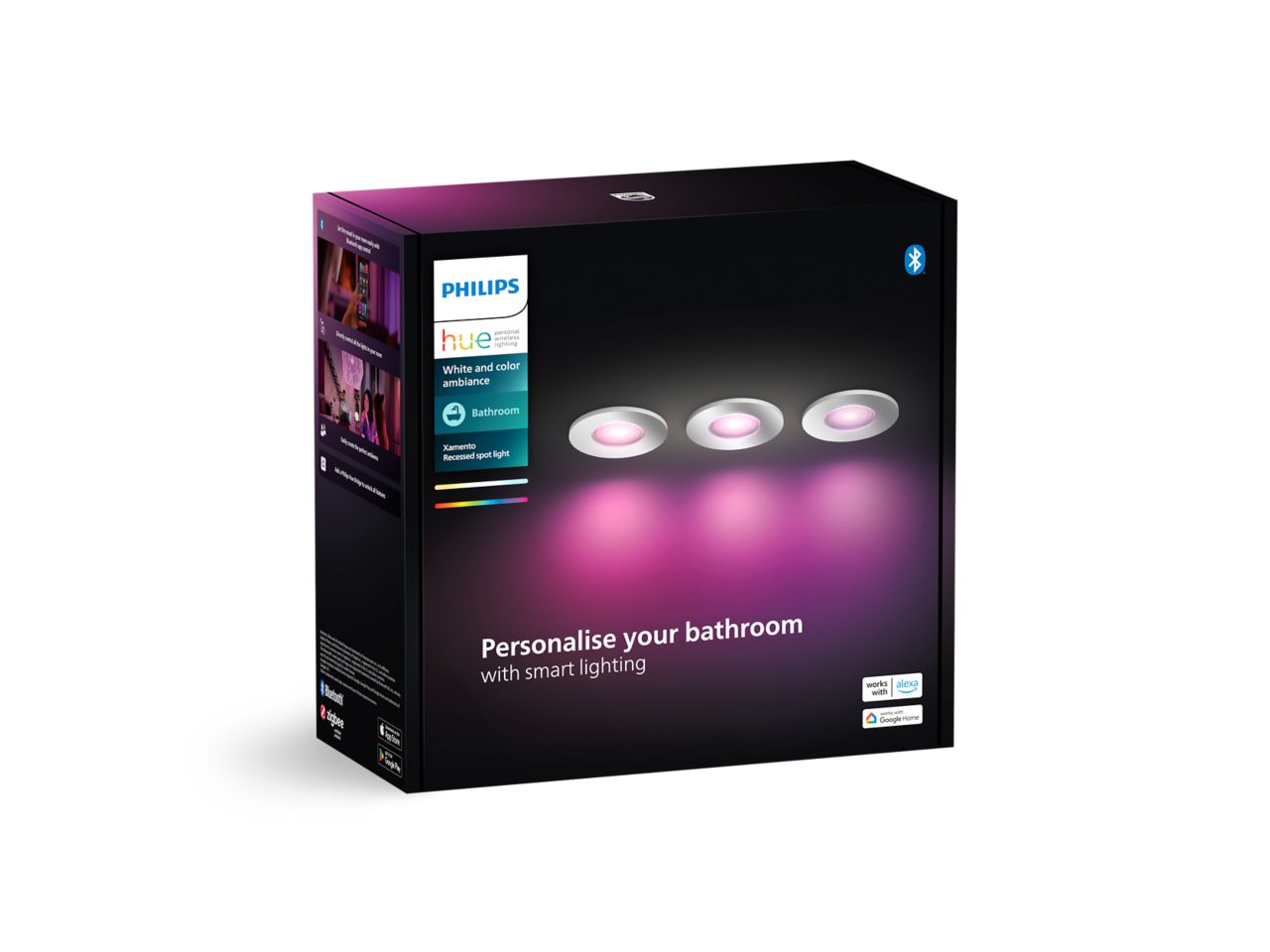 Zestaw 3 reflektorów wpuszczanych LED Hue Xamento 3 x 4,2 W