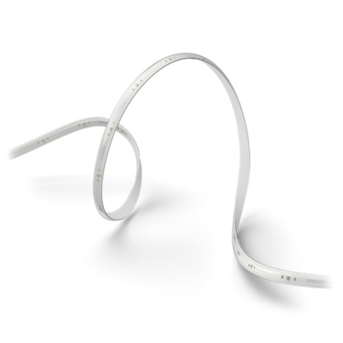 Flexible lightstrip in a ribbon shape, white finish, visible LED segments along the strip, no switches or ports shown.