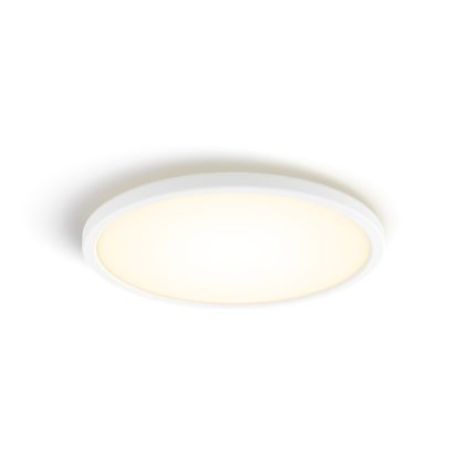 Närbild på framsidan av Tento rund W LED-takpanel 29,1 cm vit