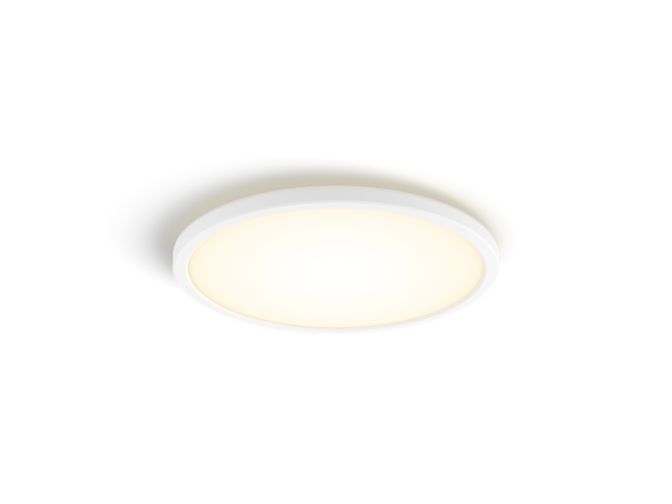Close up of front of Tento round W LED ceiling panel 29.1 cm white