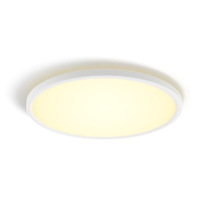 Primo piano della parte anteriore di plafoniera da soffitto Tento WA LED rotonda da 42,1 cm, bianco