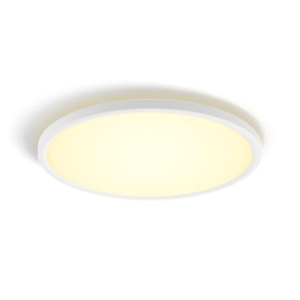 Nahaufnahme der Vorderseite von Tento rundes WA LED-Deckenpanel 42,1 cm weiß