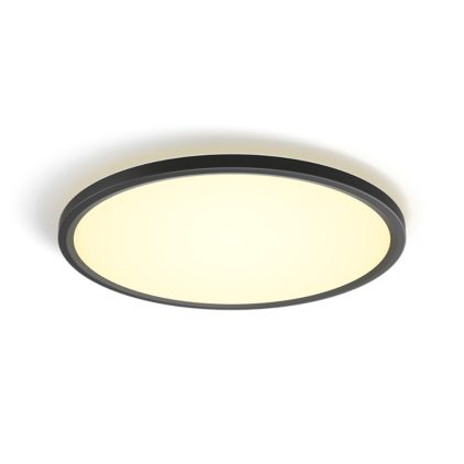 Närbild på framsidan av Tento rund WA LED-takpanel 42,1 cm svart