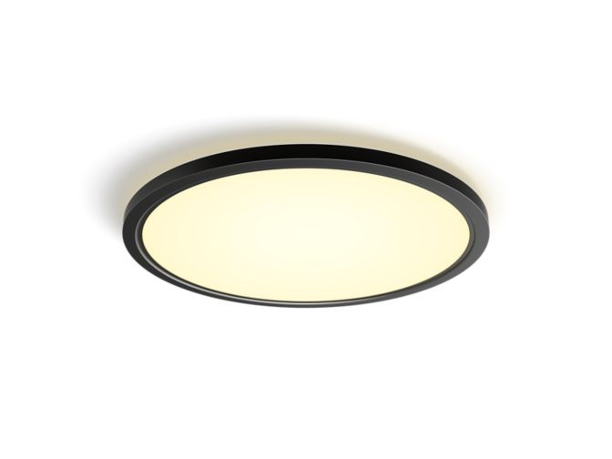 Close up of front of Tento round WA LED ceiling panel 54.2 cm black
