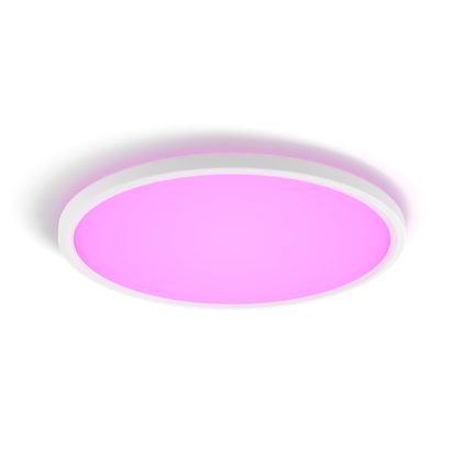 Primo piano della parte anteriore di plafoniera da soffitto Tento WCA LED rotonda da 42,1 cm, bianco