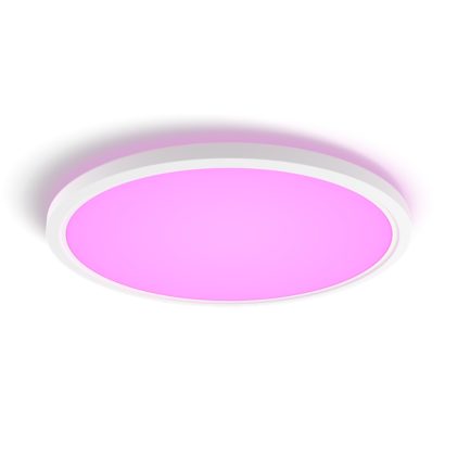 Närbild på framsidan av Tento rund WCA LED-takpanel 54,2 cm vit