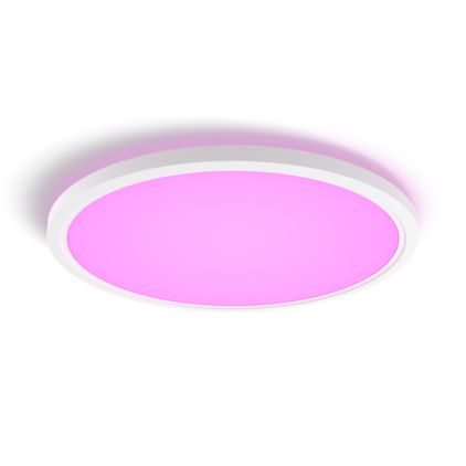 Nahaufnahme der Vorderseite von Tento rundes WCA LED-Deckenpanel 54,2 cm weiß