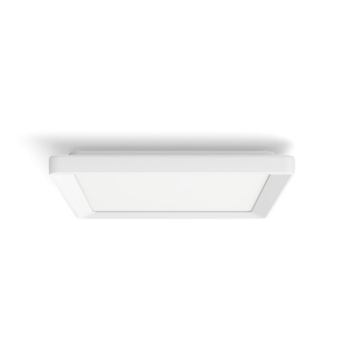 White Tento Hue slim square ceiling light with a matte finish, compact design, and flat surface, no visible switches or ports.