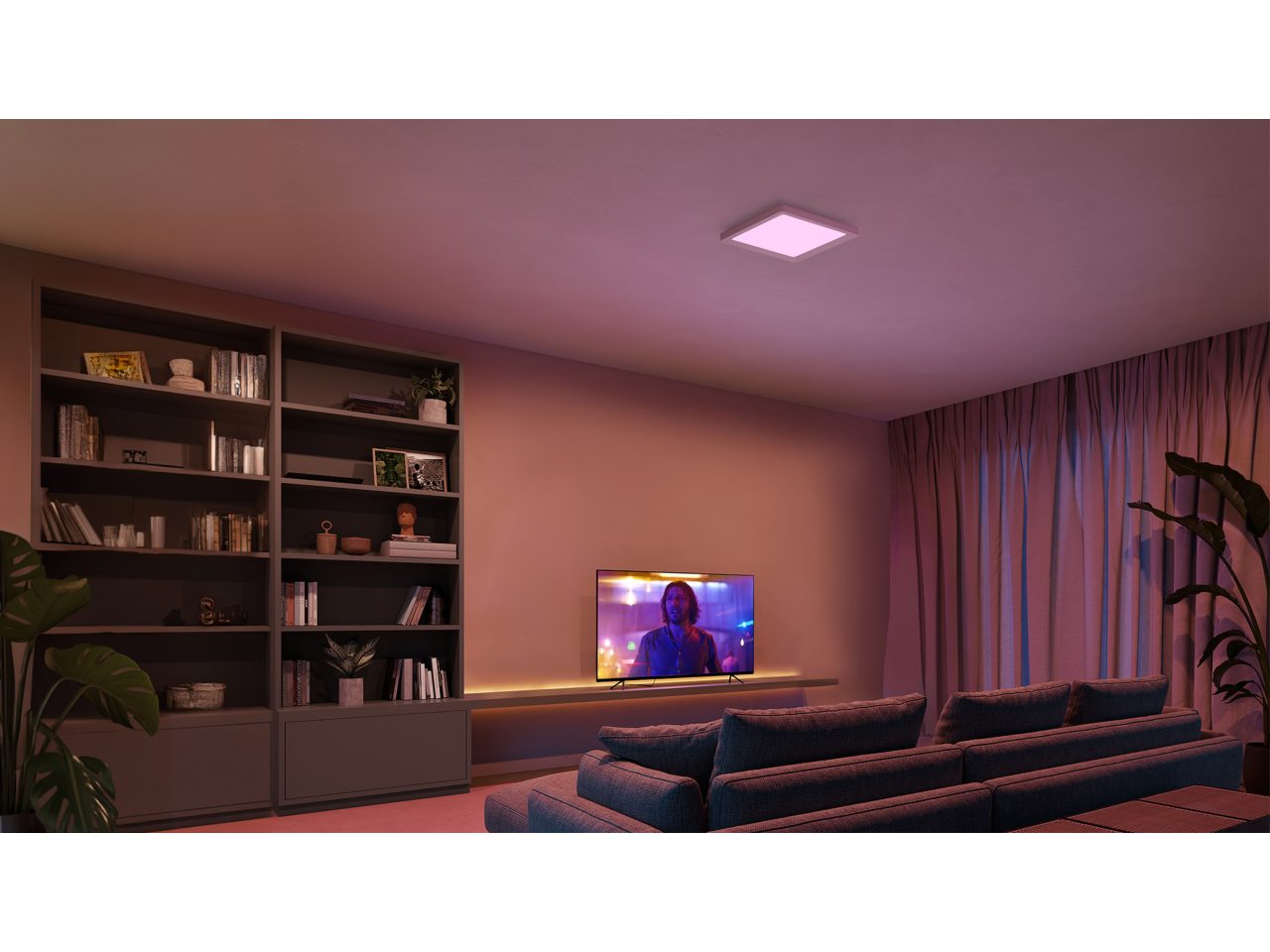 Tento 30 x 30 cm LED tavan paneli - beyaz ve renkli ışık - beyaz