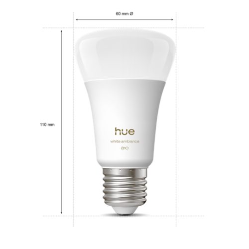 HUE white ambiance 800ルーメン　5個セット Hue White Ambiance A60 – E27 smart bulb – 810 | Philips Hue UK