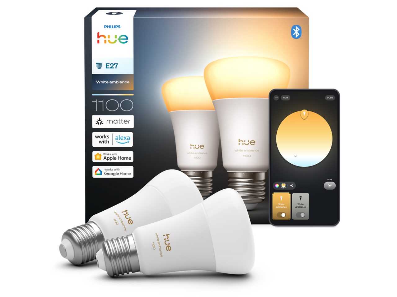 Philips Hue White Ambiance A60 x 3 個 Hue 3-pack A60 E27 LED Bulb – White Ambiance | Philips Hue UK