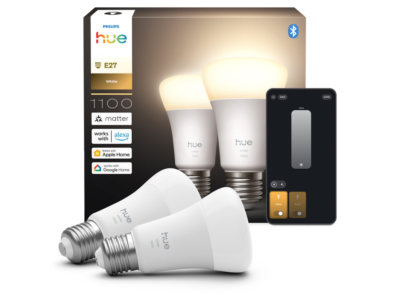 Hue White A60 – E27 smart bulb – 1100 | Philips Hue UK