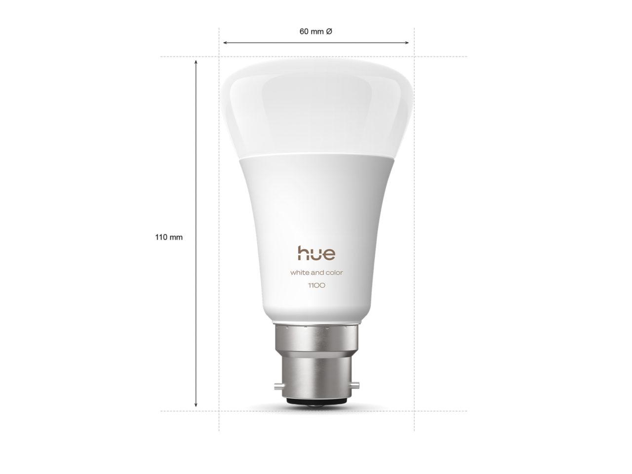 Hue White and Colour Ambiance A60 – B22 smart bulb – 1100