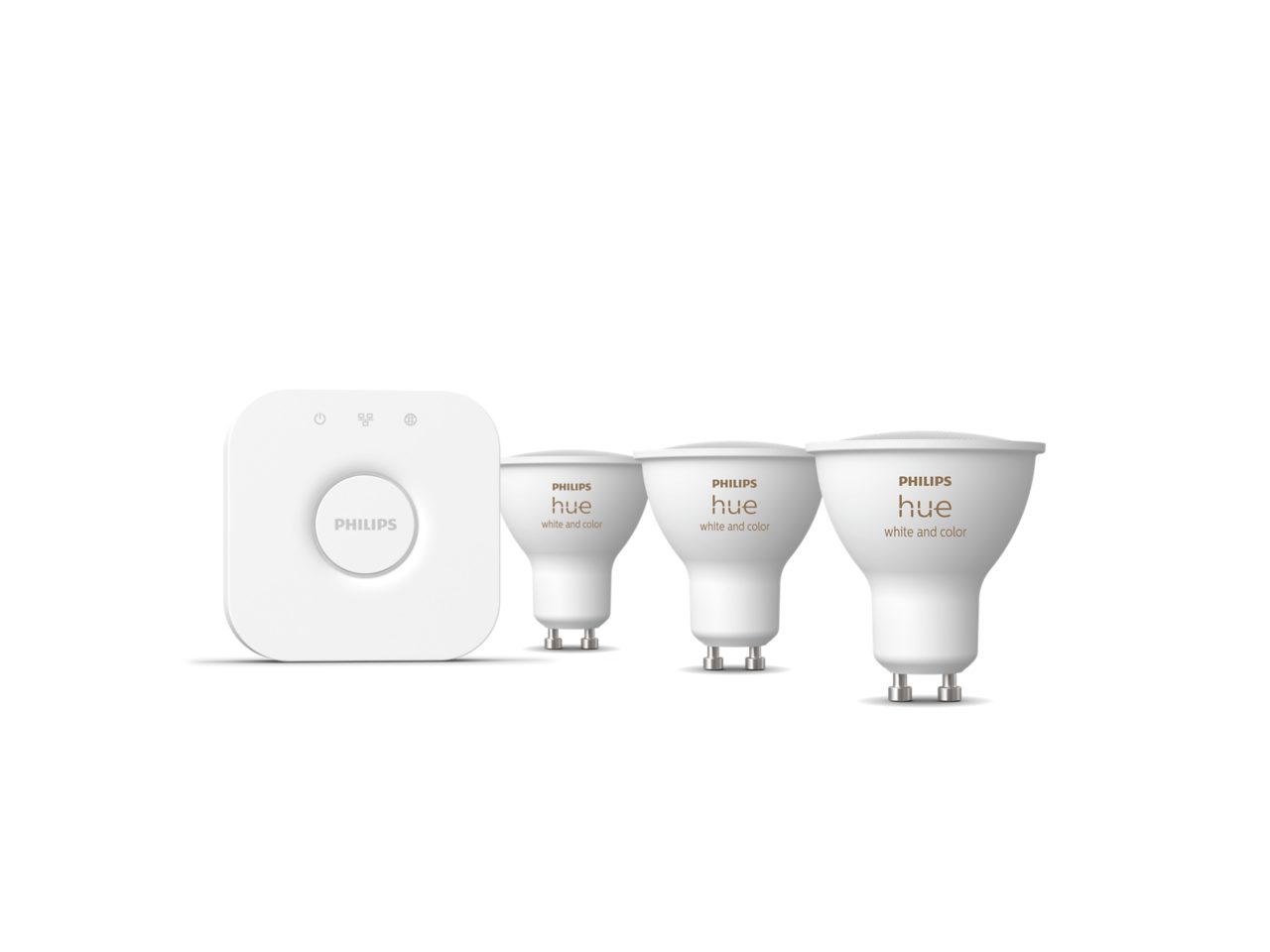 Hue White and color ambiance Starter kit: 3 adet GU10 akıllı spot