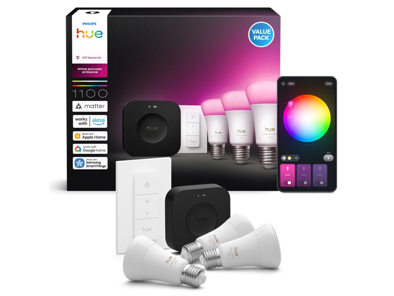 Philips Hue フルカラー 3個セット Amazon | Philips Hue(フィリップスヒュー) スマート電球 LED