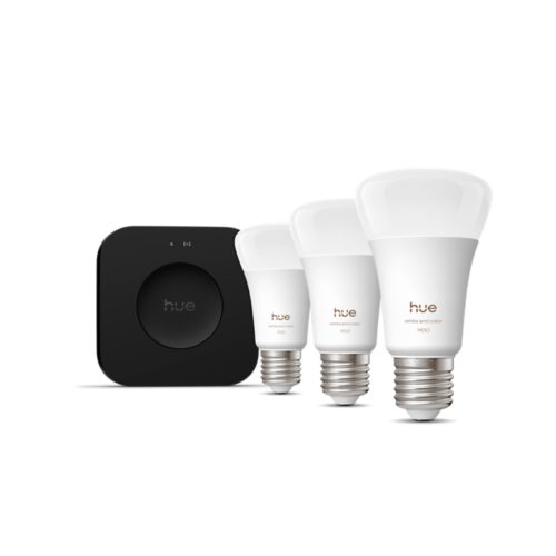 3 A60 colored LED Bulbs E27 + Bridge Pro | Philips Hue NZ